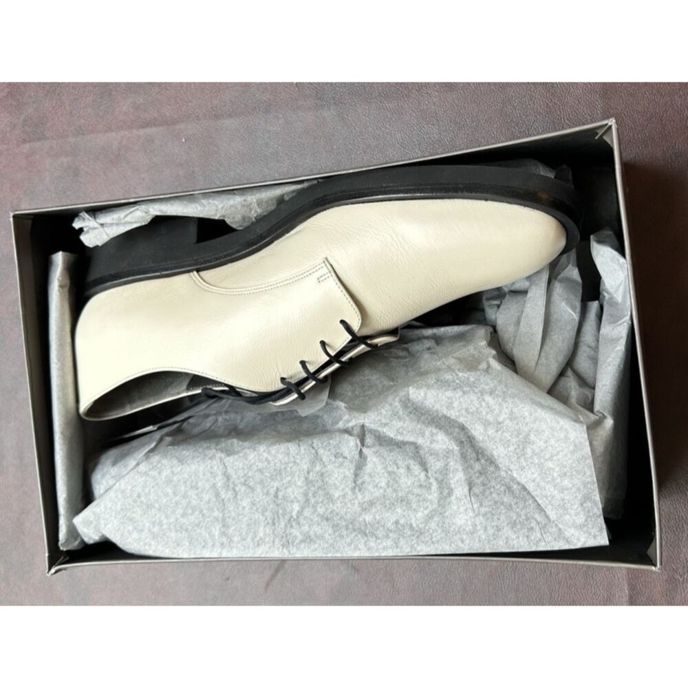 NEW Robert Clergerie Gian Men’s Oxford White Leather Dress Shoe EU43 Size 10